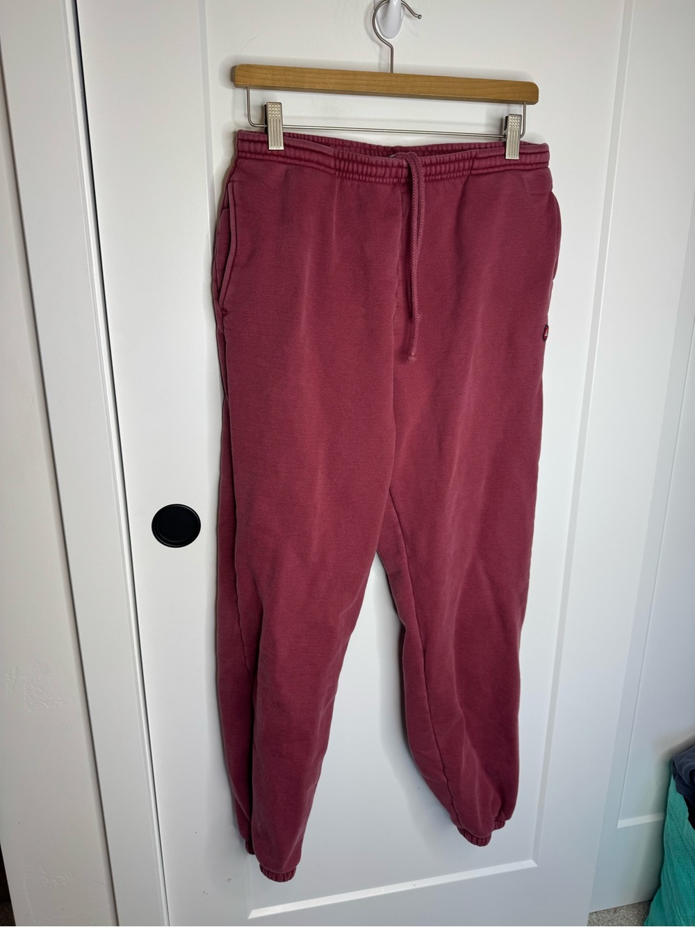 American Giant 100% Cotton Sweatpants Joggers Red Size Medium